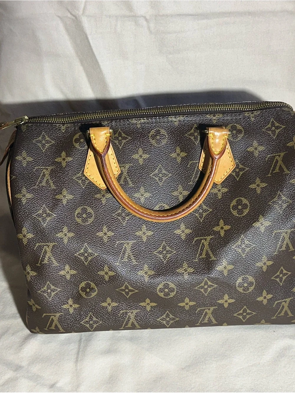 Louis Vuitton Monogram Speedy 30 Satchel in Brown and Tan